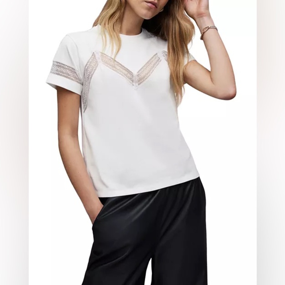 ALLSAINTS
Lina Lace Tee Size US 2 $195